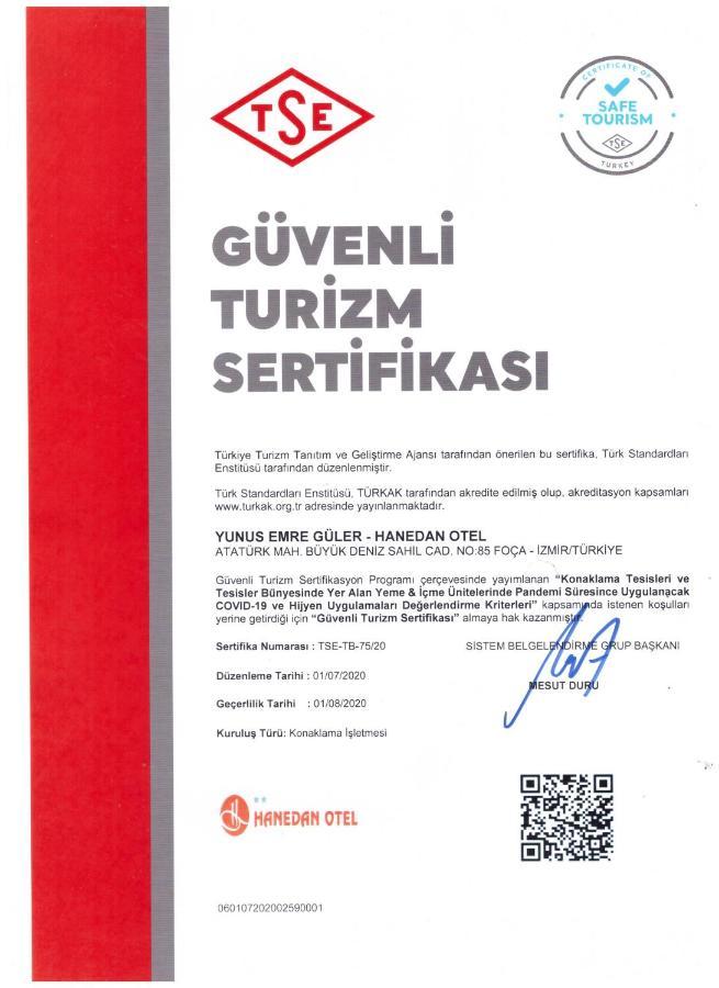 Hanedan Otel Foca Izmir Esterno foto